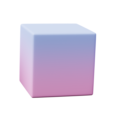 3d Küp pembe Gradyan rengi, 3d geometri şekil nesnesinin gerçekçi canlandırması