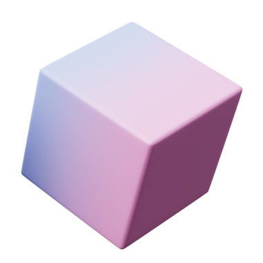 3d Küp pembe Gradyan rengi, 3d geometri şekil nesnesinin gerçekçi canlandırması