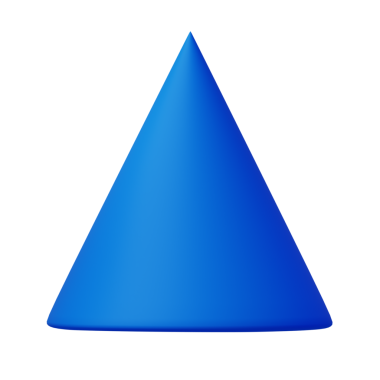 3d Koni Mavi rengi, 3d geometri şekil ögesinin soyut gerçekçi canlandırması