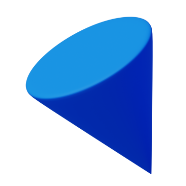 3d Koni Mavi rengi, 3d geometri şekil ögesinin soyut gerçekçi canlandırması