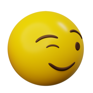 3D Duygusal Kırpma Yüzlü Sarı Toplu Duygu Simgesi veya Gülen Yüz