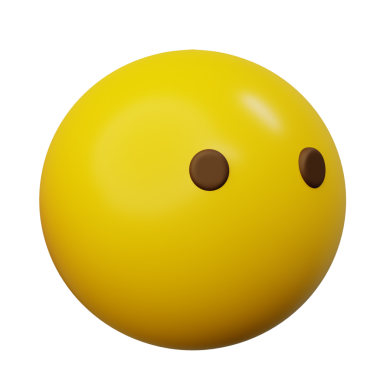 3D Duygusuz, Ağzı Olmayan Sarı Toplu Duygu Simgesi ya da Gülen Yüz
