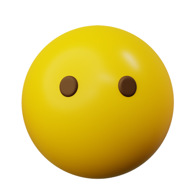 3D Duygusuz, Ağzı Olmayan Sarı Toplu Duygu Simgesi ya da Gülen Yüz