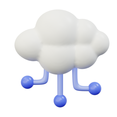 İnternet konseptinde 3d çizim bulut hesaplaması ve veri yedeklemesi