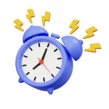 3D çalar saat, daha hızlı çalışma fikirleri, hatırlatıcı konsept simgesi