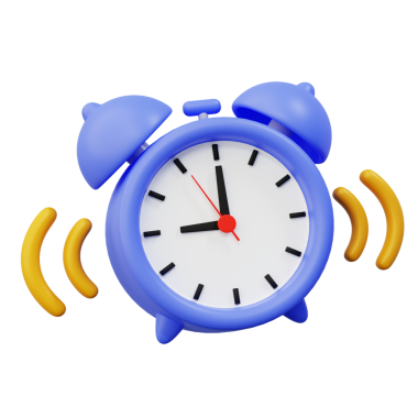 3D çalar saat çalar, çalar saat çalar, hatırlatıcı konsept simgesi