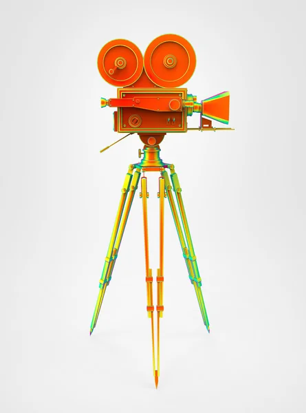 vintage retro movie camera tripod mount isolated on white high quality rendering