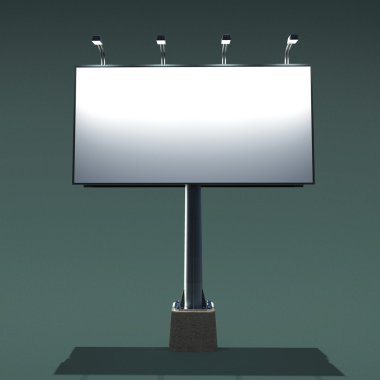 Boş beyaz Pano şablonu. özel tasarım için izole mockup render