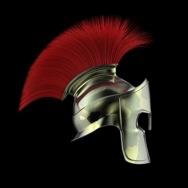 high quality spartan helmet, Greek roman warrior Gladiator, legionnaire heroic soldier, sprts fan render isolated