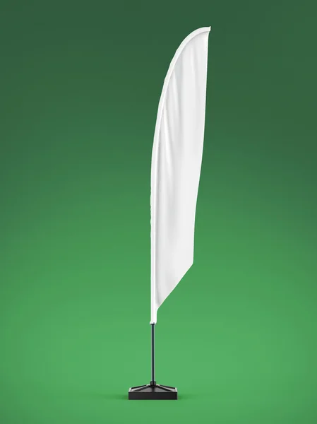 White Blank Expo Banner Stand beach flag. Trade show expo event booth. render illustration isolated template mockup for your  design. — 图库照片