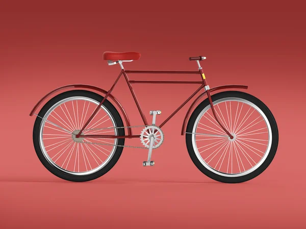 Conception d'affiche de concept de vélo, rendu de vélo rétro, isolé sur fond de couleur avec place pour le texte. sport hipster ride été événement — Photo