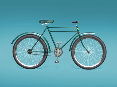 Bisiklet kavramı afiş tasarımı, retro bisikleti render, metin için yer ile renk artalan üzerinde izole. Spor hipster binmek yaz etkinliği 