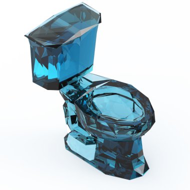 parlak düşük poli su kapalı beyaz arka plan üzerinde izole