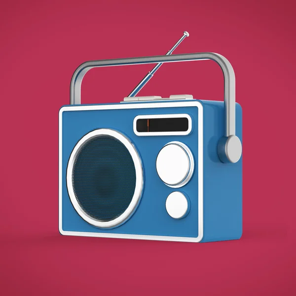Vintage värikäs radio viritin vastaanotin tehdä eristetty — kuvapankkivalokuva