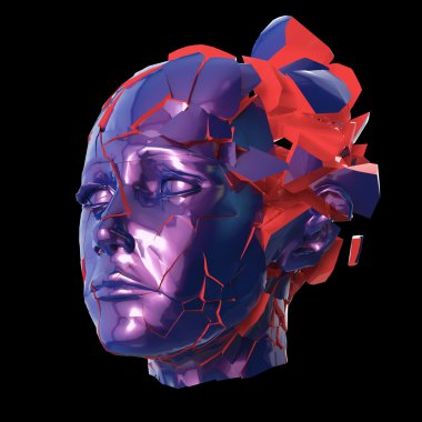 Parlak kadın baş ağrısı, ruhsal sorunları, baş patlayan panjurları - stres