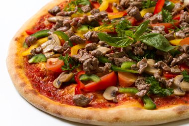 pişirme pizza kesim masası üzerinde