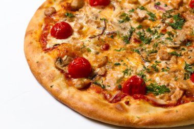 pişirme pizza kesim masası üzerinde