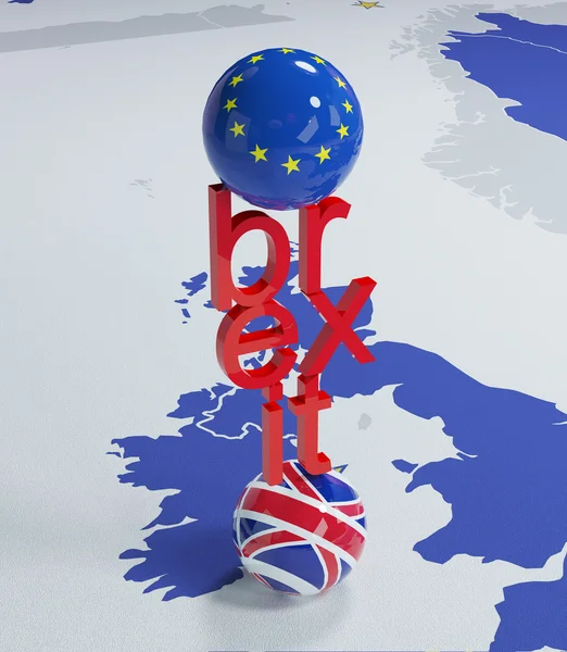 3D-s illusztráció - egyensúly az Europe - Brexit 3 — Stock Fotó