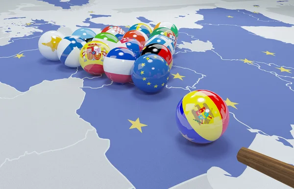 3D ілюстрація розширення ЄС - Молдавії — стокове фото