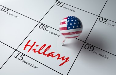 seçim günü ABD 2016 15 dakika içinde gösteren bir takvim 3B çizimi