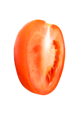 Tek olgun kırmızı domates meyvesi png dosya biçiminde kırpma yolu ile yalıtılmıştır.