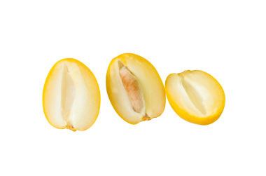 Taze olgun, sarı palmiye meyvelerinin üst görünümü png dosya biçiminde kırpma yolu ile izole edilmiştir. Müslümanlar için Ramazan ayında iftar yemeği kavramı