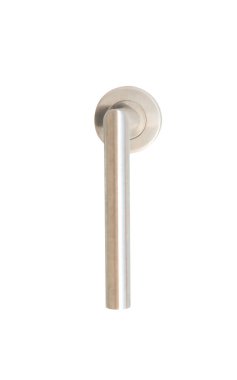 Bir gümüş kapı tutacağı ya da tutacağı kırpma yolu ile beyaz arkaplanda izole edilir.