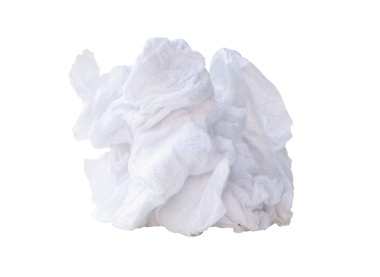 Tuvalet veya tuvalette kullanıldıktan sonra buruşmuş kağıt top png dosya biçiminde kırpma yolu ile izole edilir.