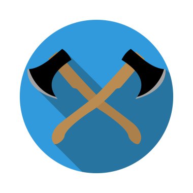 İki eksen stil ikonu düz. Vektör çizim.