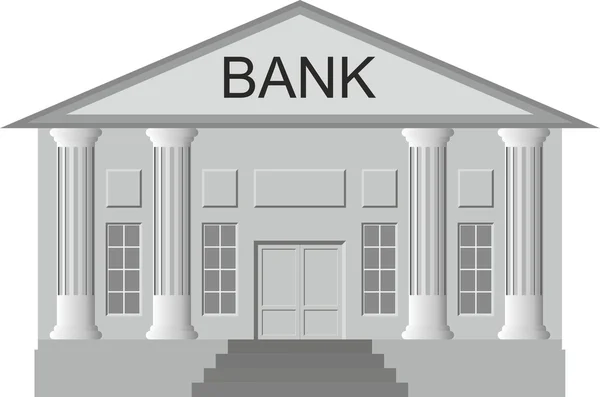 Bank épülete. vektoros illusztráció. — Stock Vector