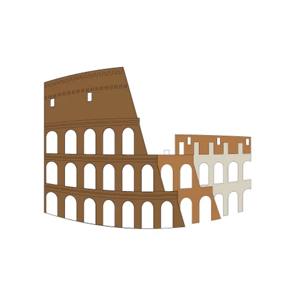 Colliseum. Vektör çizim.