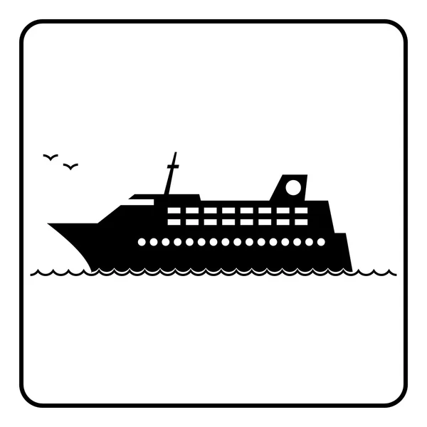 Cruise liner simgesi. Vektör çizim