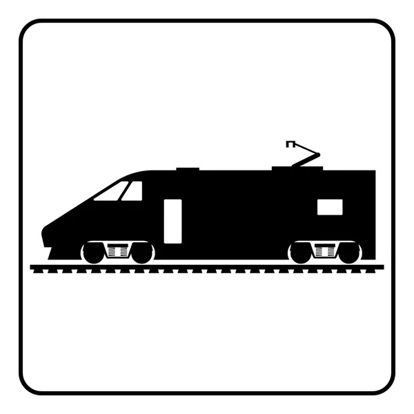 Icono de locomotora de tren. Ilustración vectorial — Vector de stock