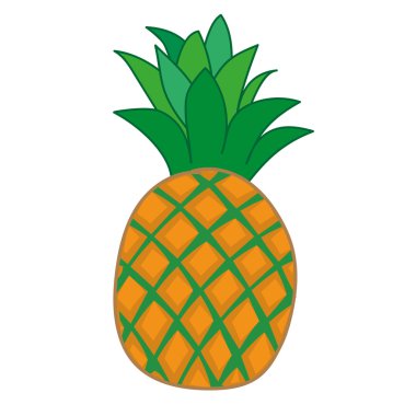 ananas. vektör çizim.