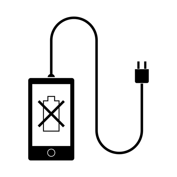 Þarj cihazý kablosu ile akıllı telefon. Site, cep ve iş için Web tasarım vektör öğesi.