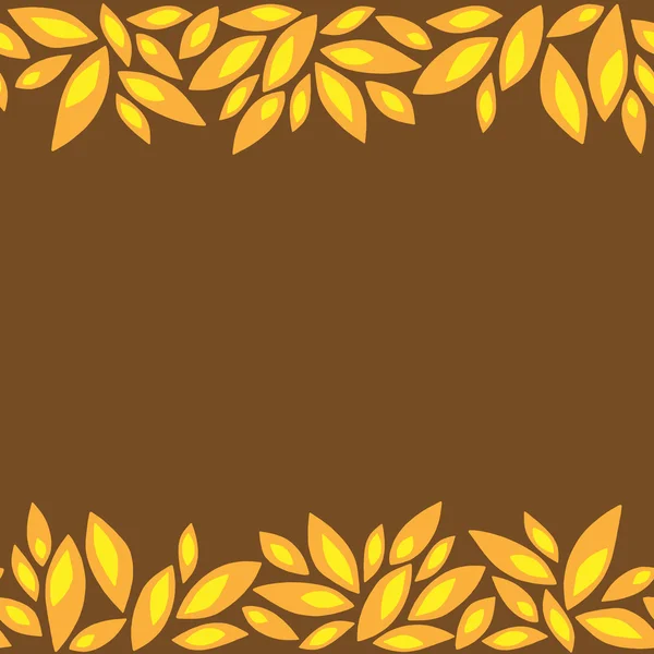 Horizontal pattern frame with orange petals — Stock Vector