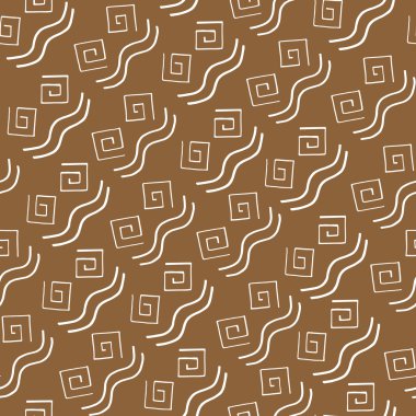 Dikişsiz desen beyaz curlicues