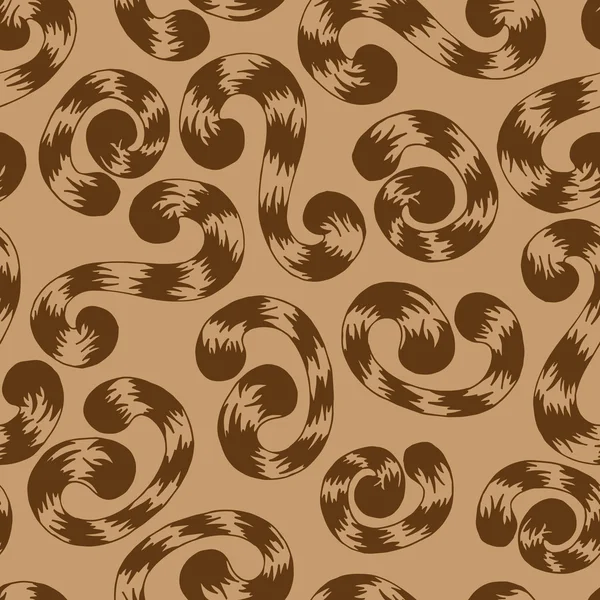 Kahverengi gözlemleyebileceğiniz curlicues seamless modeli