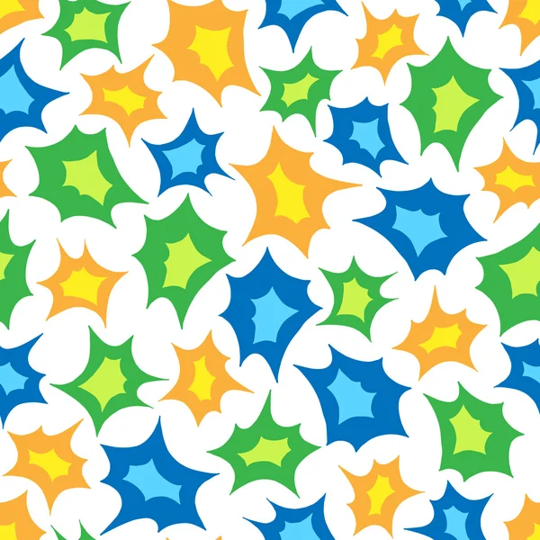 Wzór kolorowy kształtów gwiazd — Wektor stockowy