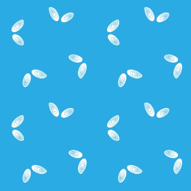 Dikişsiz desen beyaz çiçekler Midye kabukları