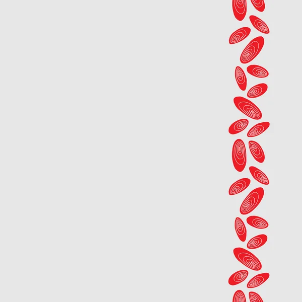 Pola kerang merah bingkai mulus - Stok Vektor