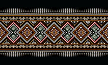 Kusursuz geometrik etnik model, geleneksel, Aztek. Klasik tekstil kumaş sınır dekorasyonu sanat tasarımı için vektör illüstrasyonu