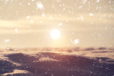 gün batımında bachground kar kış