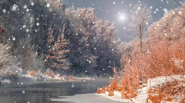 Fascinante paisaje de invierno —  Fotos de Stock