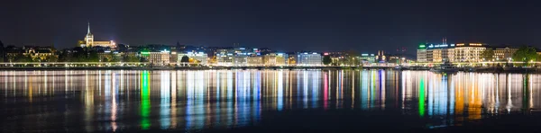 Genf éjszakai látképe — Stock Fotó