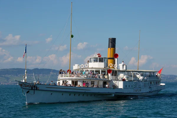 Simplon steamboat on Geneva lake — Stock Photo, Image