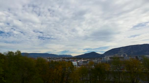 Geneva cloudy day timelapse — Stock Video