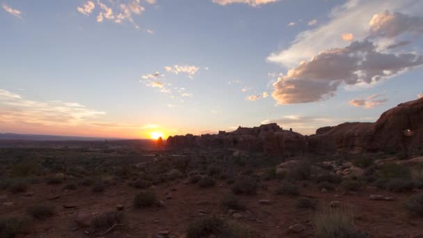 Utah desert day to night time lapse — Stock Video