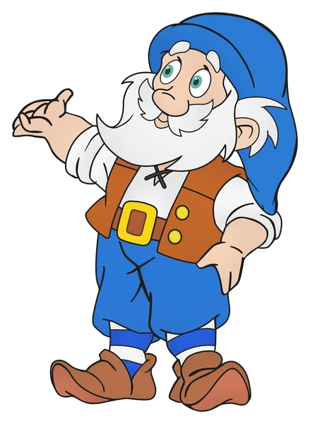 Old gnome illustration — Stock Vector