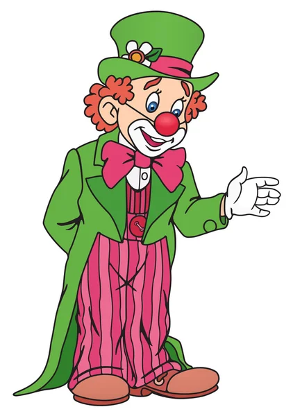 Buffo clown circo — Vettoriale Stock